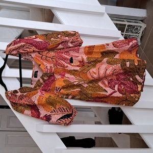 Kourt Tropical Print Mini Dress has balloon sleeve szM Very Very nice